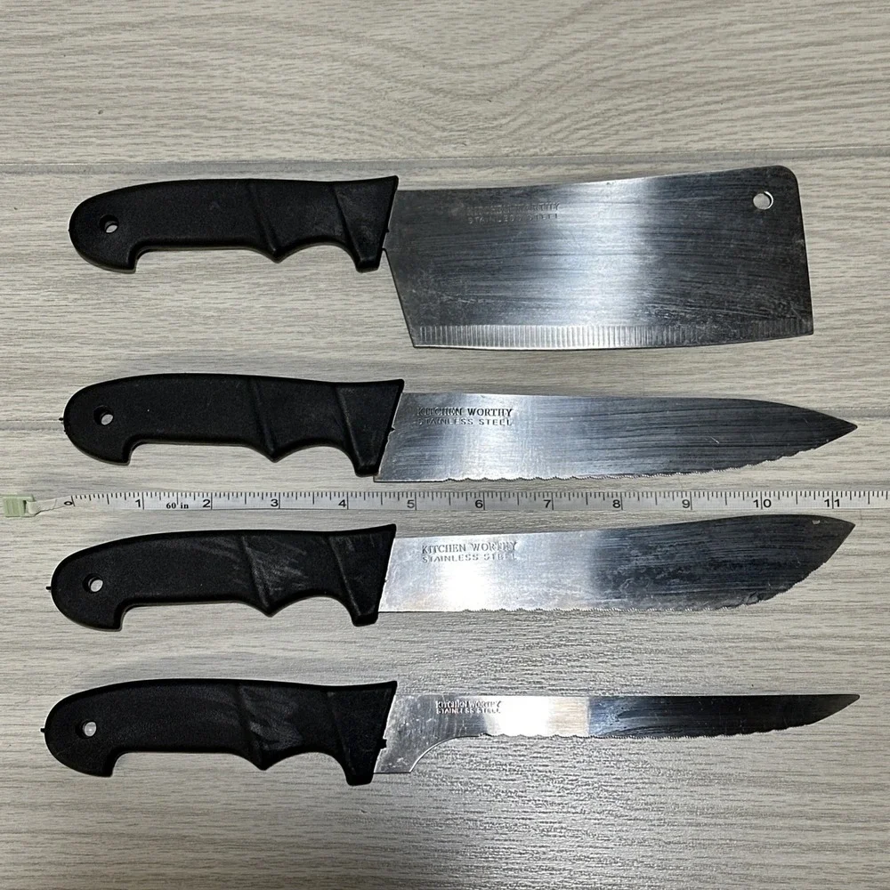 Kitchen Worthy Kitchen Knives (Set of 4) Stainless Steel‎ Plastic Handle
